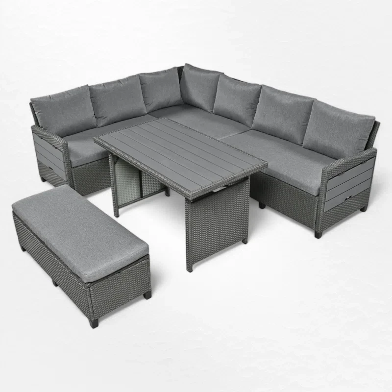 7 - Person Outdoor Seating Group with Cushions