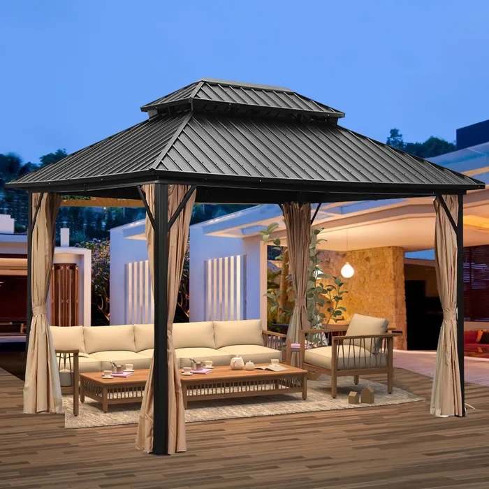 10 Ft. W x 12 Ft. D Aluminum Patio Gazebo