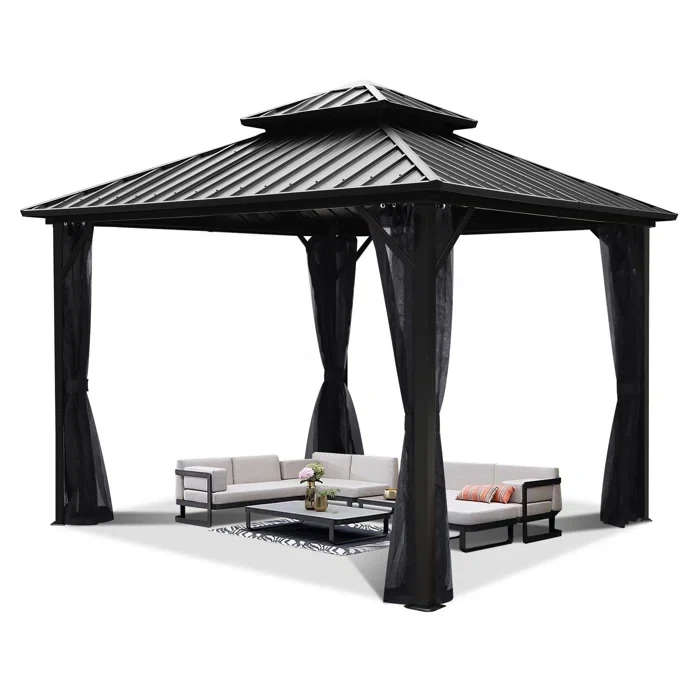 10 FT. W X 10 FT. D Aluminum Patio Gazebo