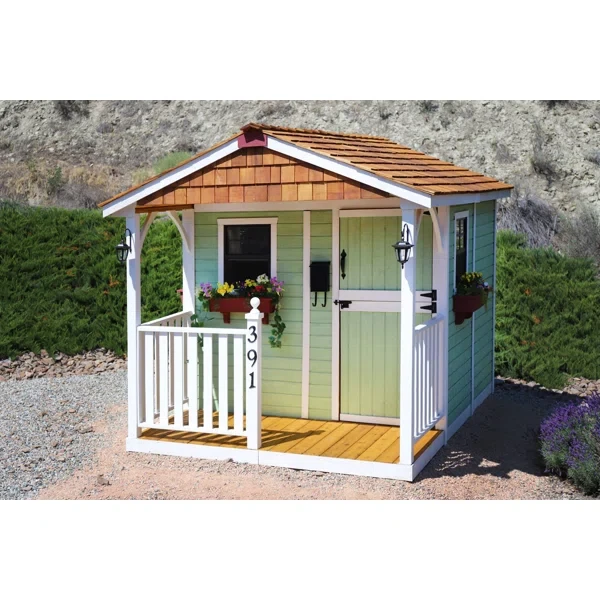 8 ft. W x 12 ft. D Santa Rosa Cedar Wood Garden Shed