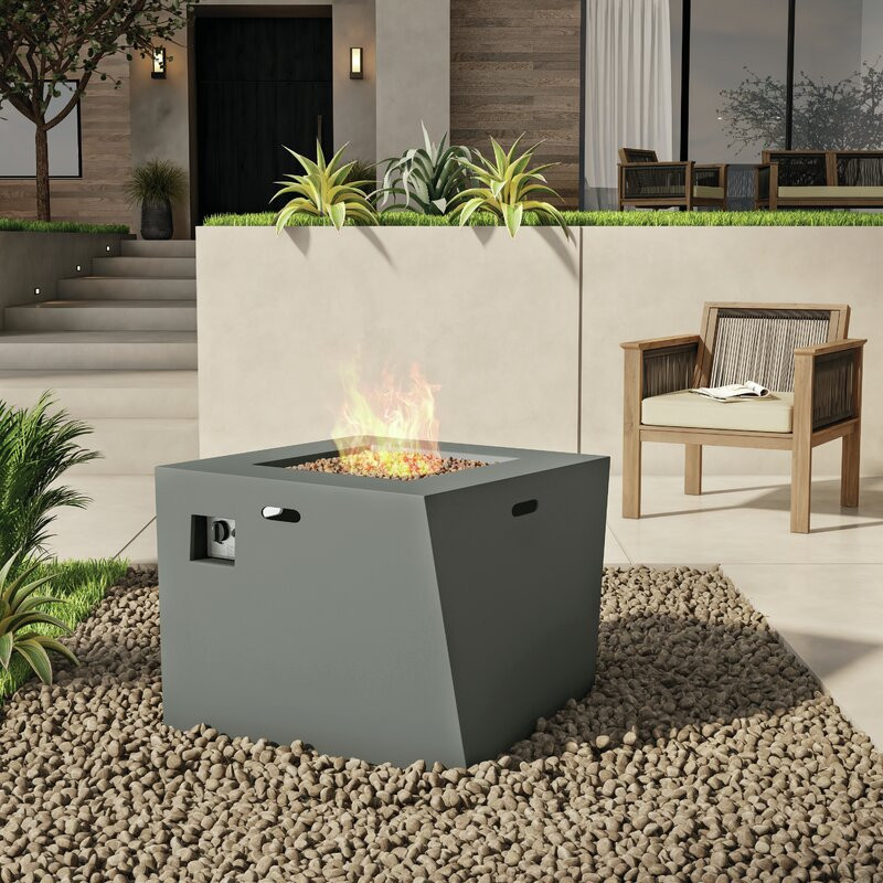 Nathan Concrete Propane Gas Fire Pit Table