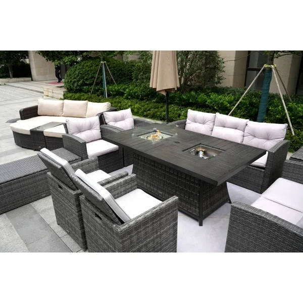 Aliaksey 14 - Person Outdoor Seating Group with Cushions