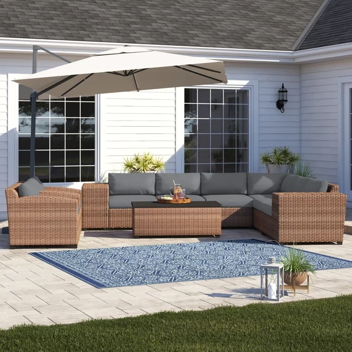 Ambroselli 7 - Person Outdoor Seating Group with Cushions