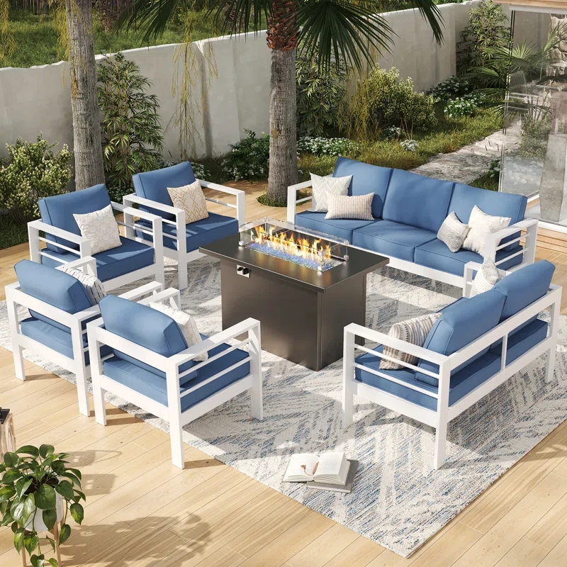 9 - Person Outdoor Seating Group With Cushions