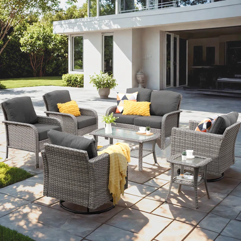 6 - Person Outdoor Seating Group With Cushions