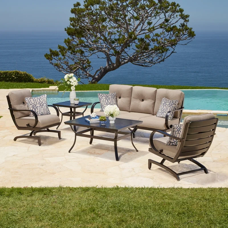 Zayd 5 - Person Outdoor Seating Group with Cushions