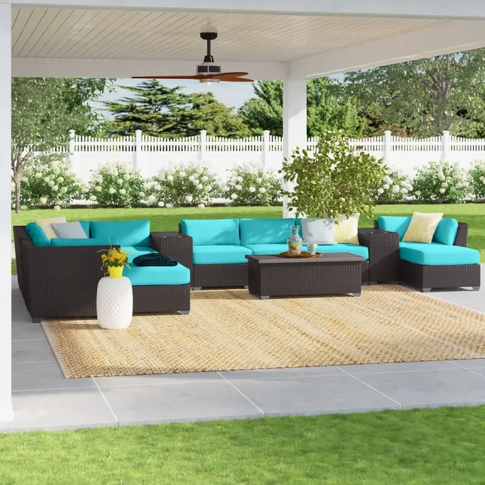 Anastase 9 - Person Outdoor Seating Group with Cushions