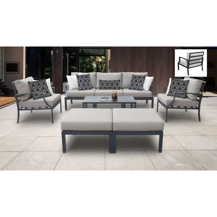 Analyssia 5 - Person Outdoor Seating Group with Cushions