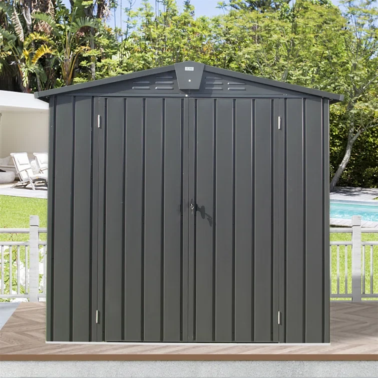 4.1 ft. W x 6.5 ft. D Metal Corner Storage Shed