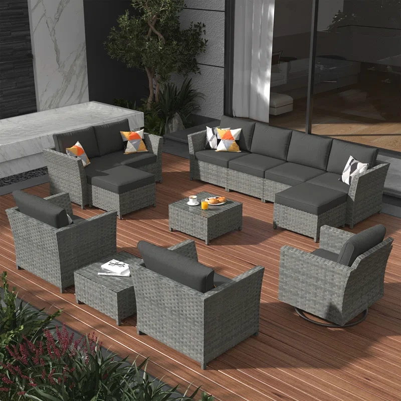 Kirill 9 - Person Outdoor Seating Group with Cushions