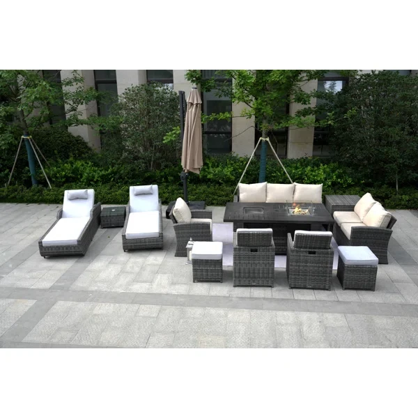 Aquiel 12 - Person Outdoor Seating Group with Cushions