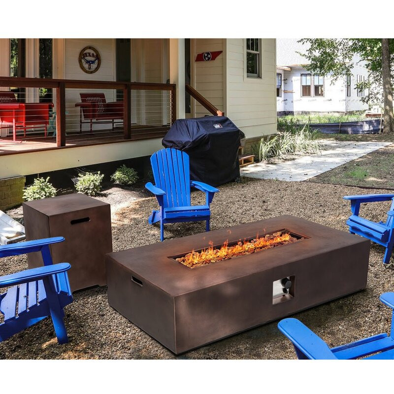 Otega Concrete Propane Fire Pit Table