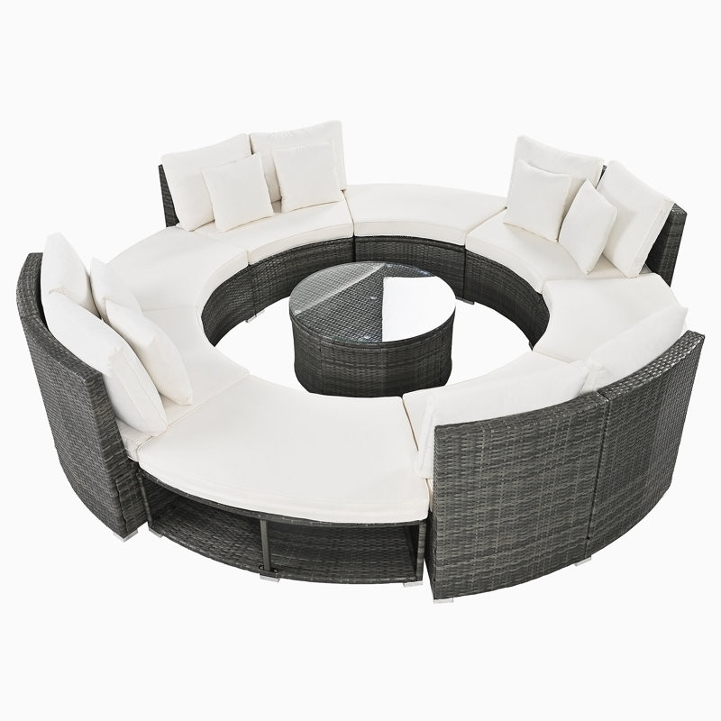 Piercarlo 10 - Person Outdoor Seating Group with Cushions