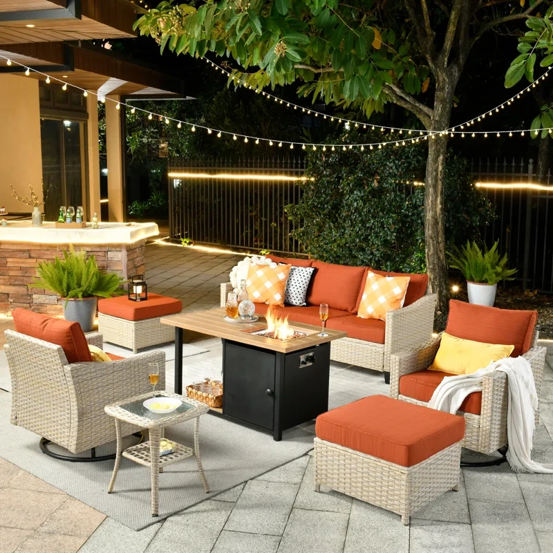 Almenia 6 - Person Outdoor Seating Group with Cushions