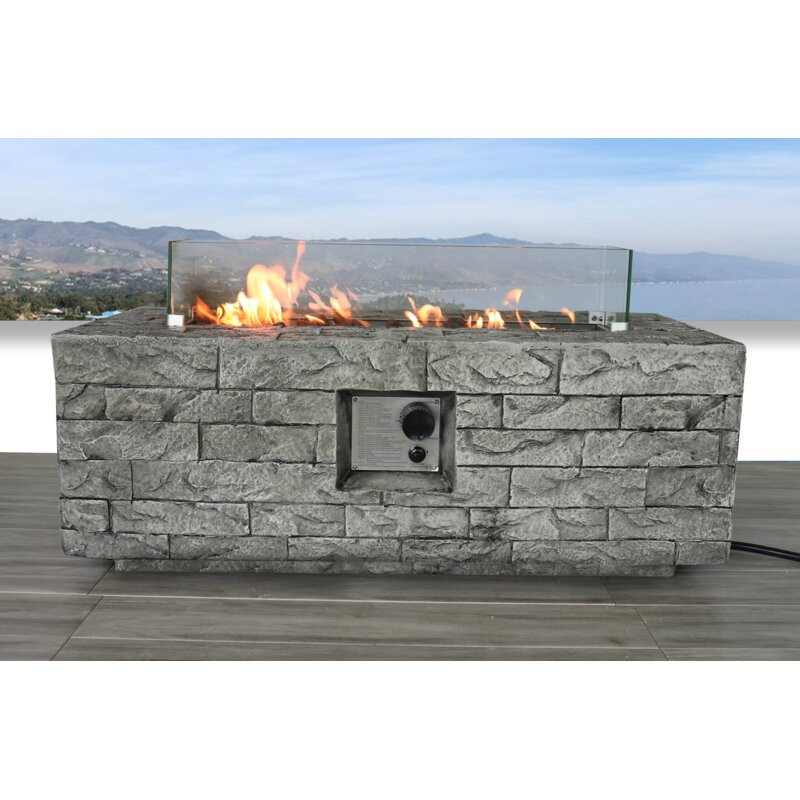 Bevins Concrete Propane/Natural Gas Fire Pit Table