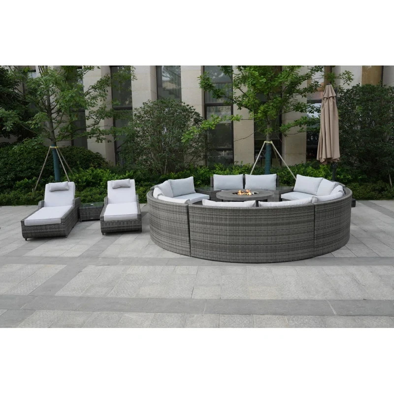 Areefa 14 - Person Outdoor Seating Group with Cushions