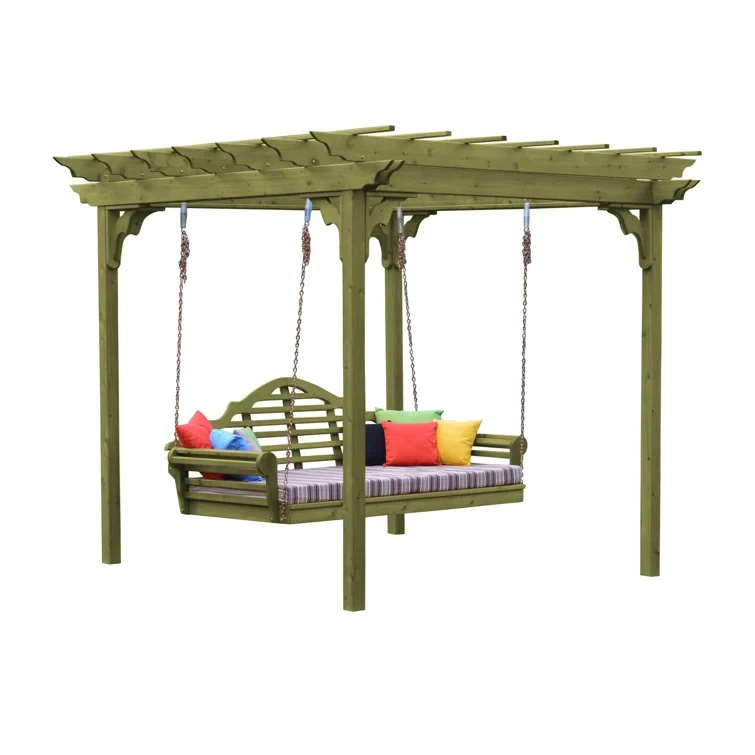 10 ft. W x 8 ft. D Solid Wood Pergola