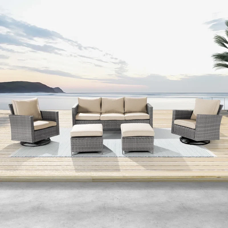 Harloe 5 - Person Outdoor Seating Group with Cushions