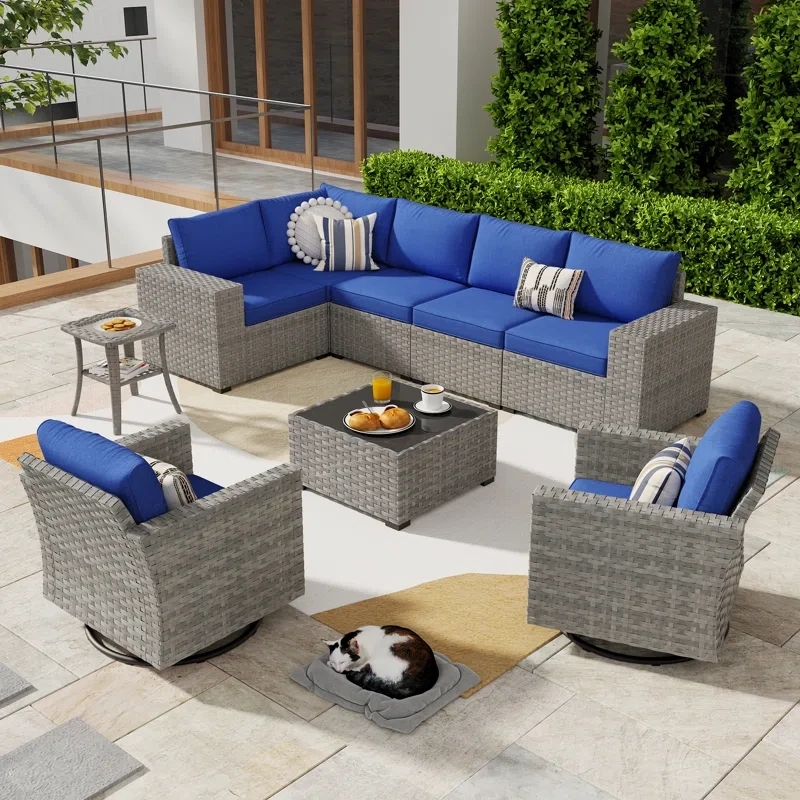 Sewilla 7 - Person Outdoor Seating Group with Cushions