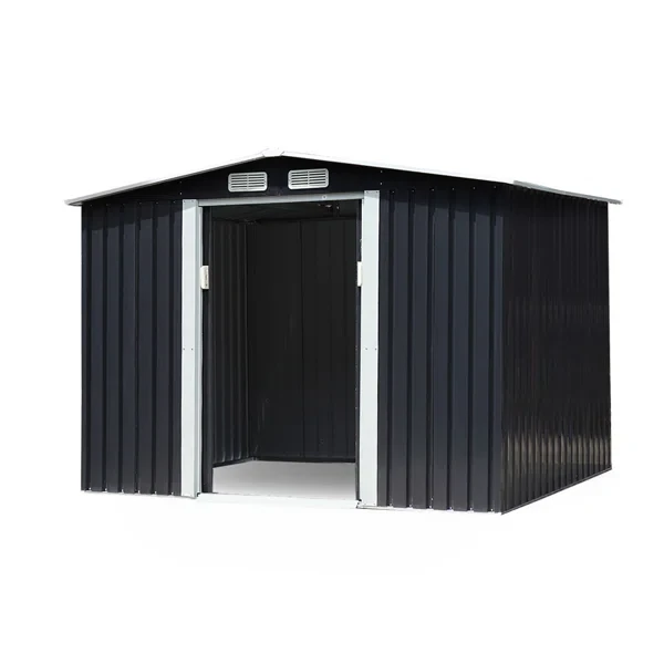 8 ft. W x 7 ft. D Galvanized Steel Storage Shed