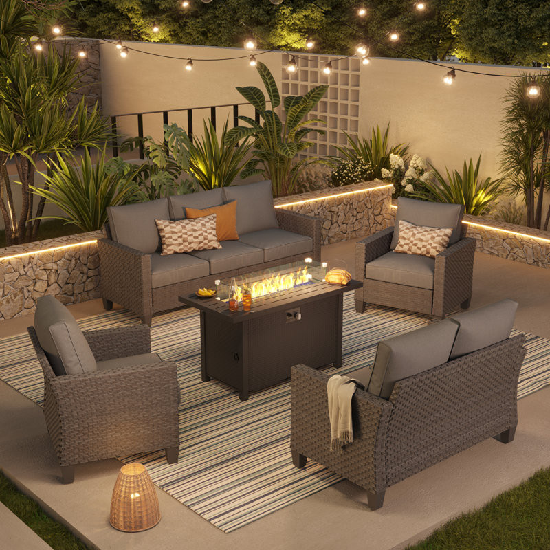 7 - Person Outdoor Seating Group With Cushions