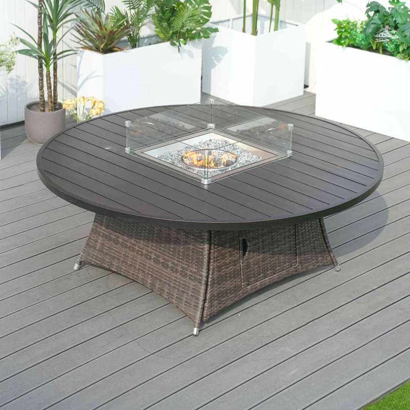 50,000 Btu Round Outdoor Fireplace