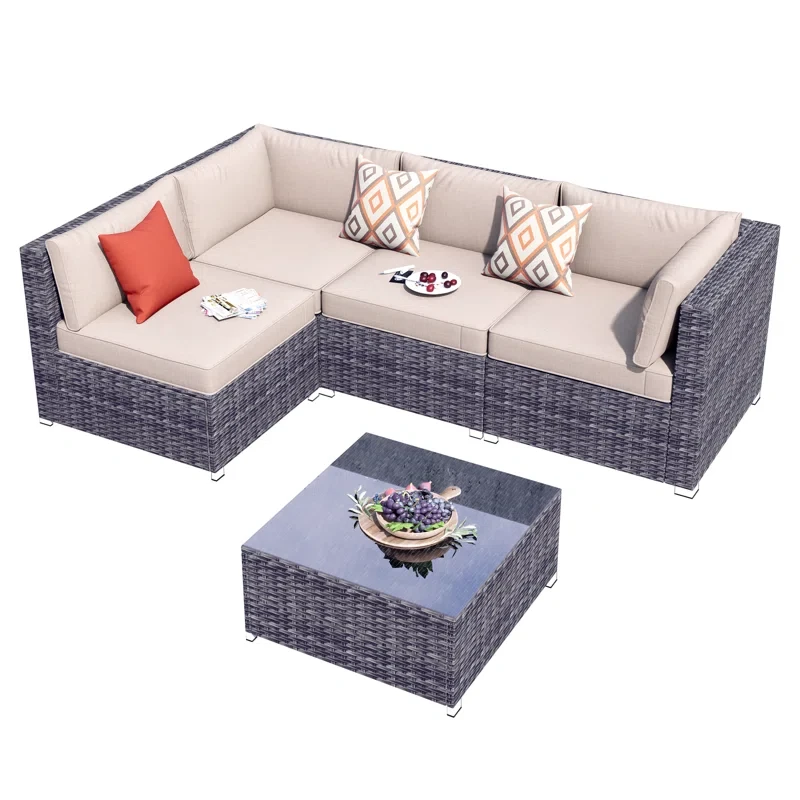 Gerolama 4 - Person Outdoor Seating Group with Cushions