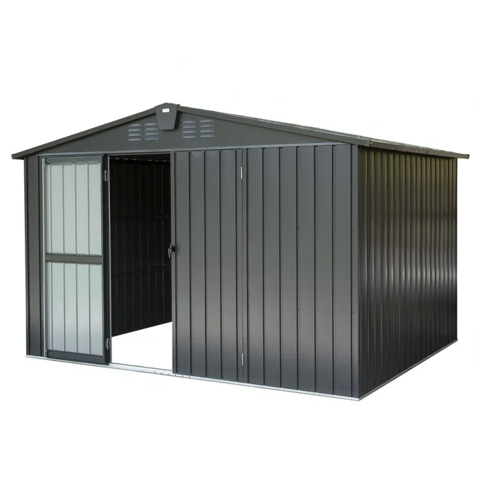 10 ft. W x 8 ft. D Metal Vertical Storage Shed