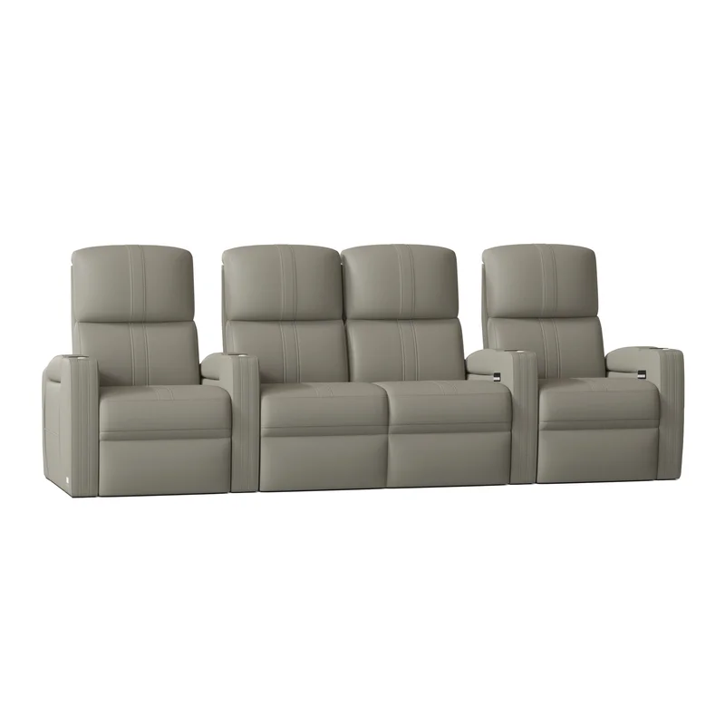 Flash HR Series Upholstered Power Reclining Home Theater Seating with Cup Holder