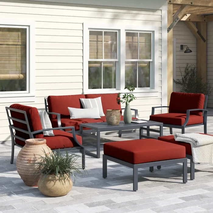 Analyssia 5 - Person Outdoor Seating Group with Cushions