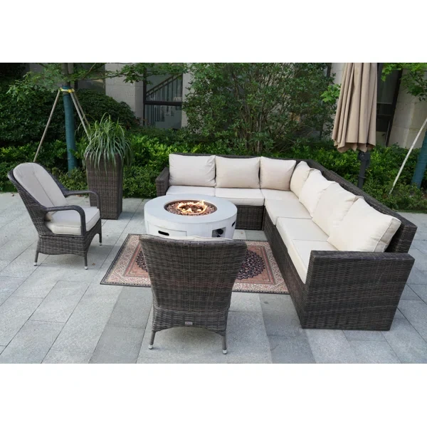 Algird 8 - Person Outdoor Seating Group with Cushions