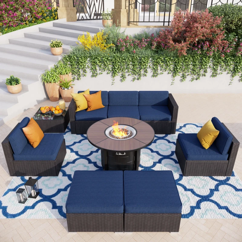 Alyah 7 - Person Outdoor Seating Group with Cushions