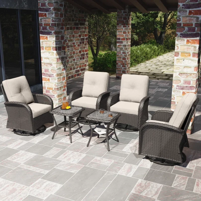 Kyesha 4 - Person Outdoor Seating Group with Cushions