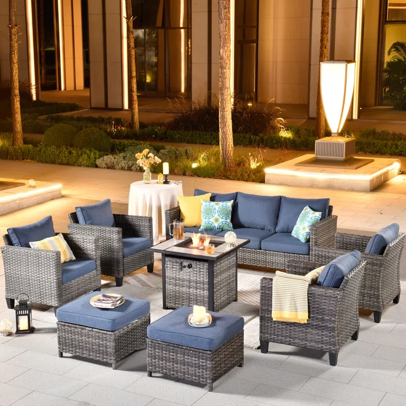 Allcot 9 - Person Outdoor Seating Group with Cushions