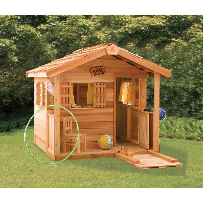 Playhouse 6ft W x 6ft D Western Red Cedar Wood Storage Shed