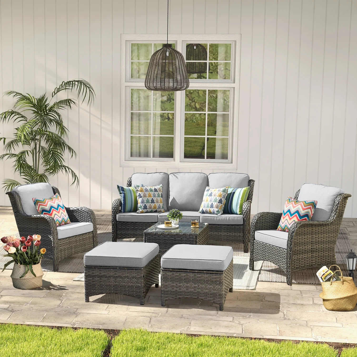 Ilkeston 5 - Person Outdoor Seating Group with Cushions