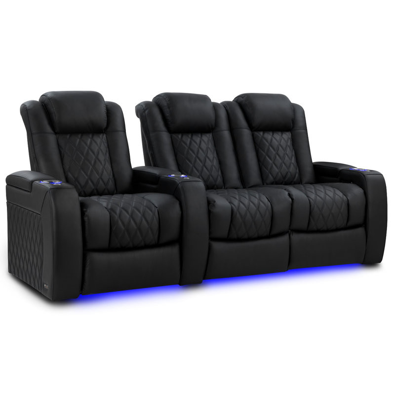 Leather Home Theater Seating with Cup Holder