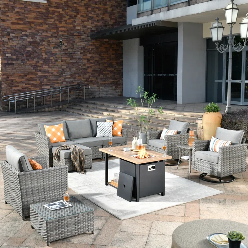 Kincey 6 - Person Outdoor Seating Group with Cushions