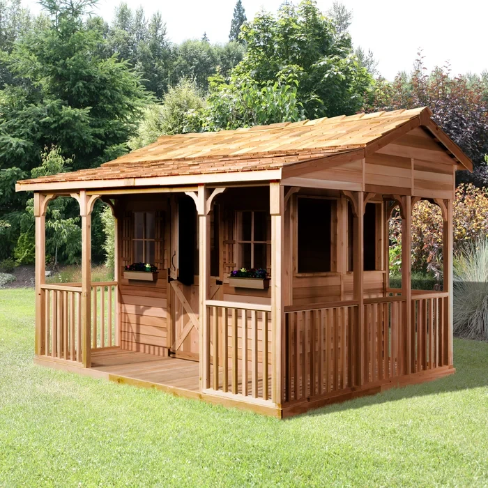 16' W x 14' D Cookhouse Western Red Cedar Wood Storage Shed