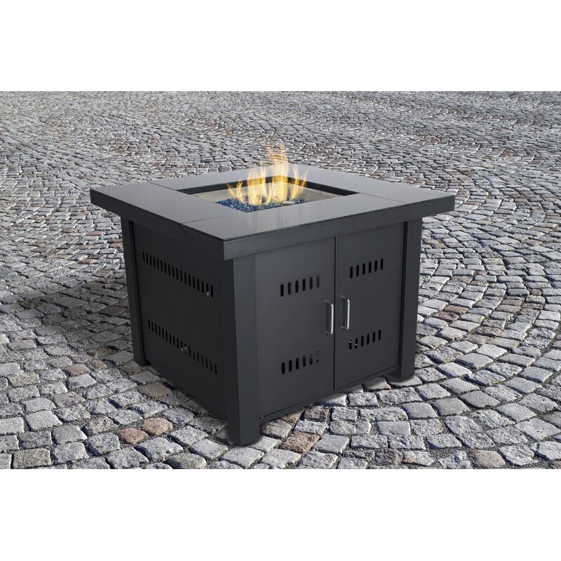 Trillium Gas Stainless Steel Propane Fire Pit Table