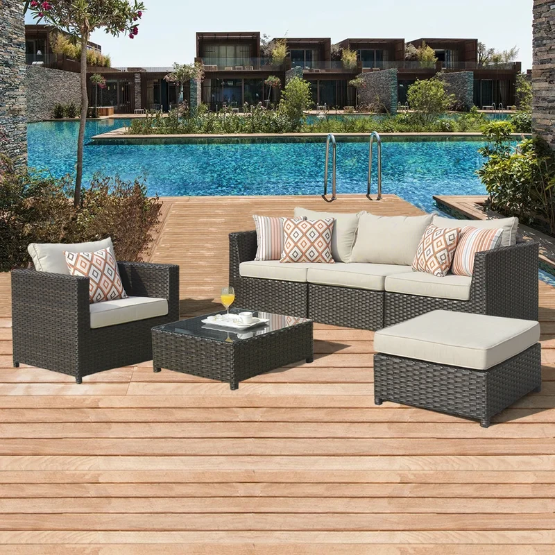 Kaniha 4 - Person Outdoor Seating Group with Cushions