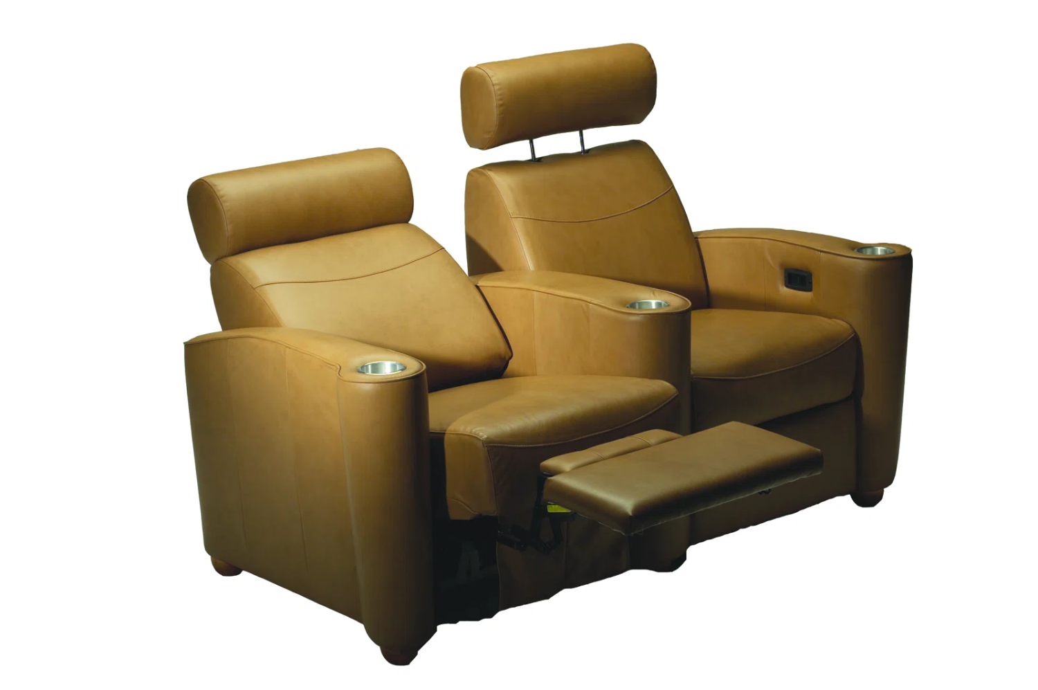 Diplomat Leather Home Theater Seating with Cup Holder Type  Motorized