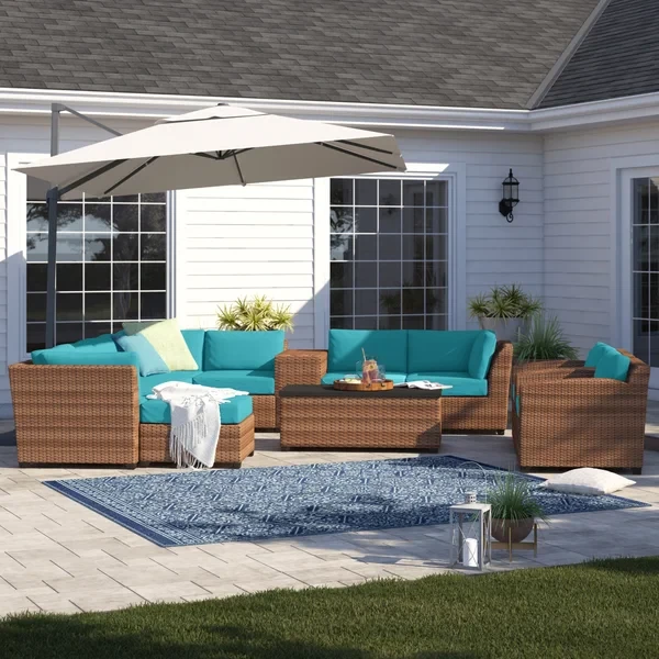 Ambroselli 8 - Person Outdoor Seating Group with Cushions