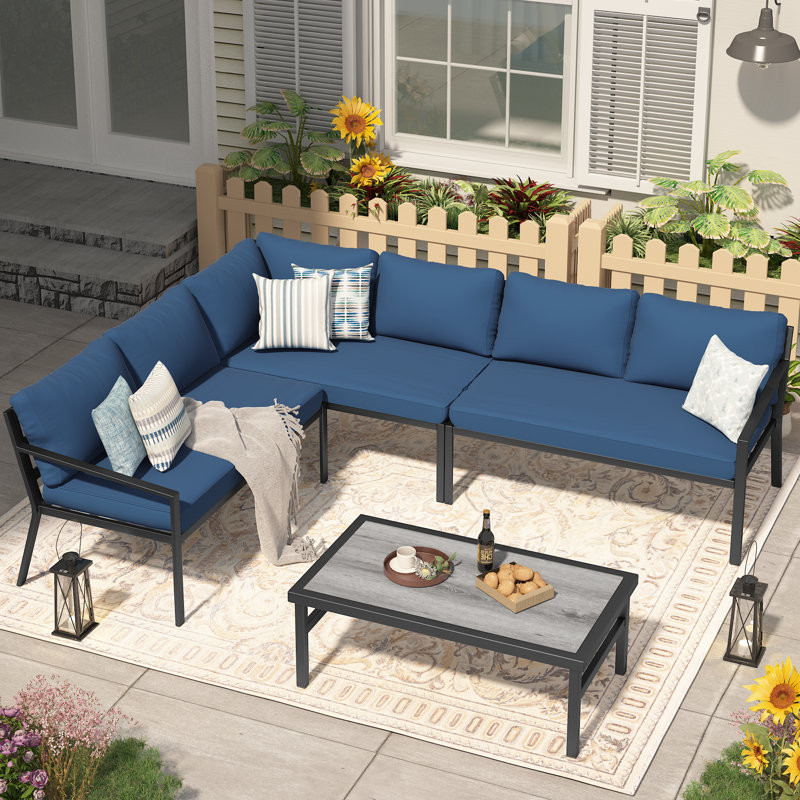 Justise 6 - Person Outdoor Seating Group with Cushions