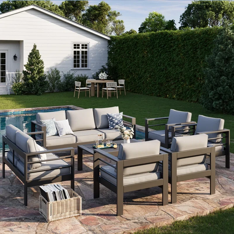 9 - Person Complete Patio Set With Cushions