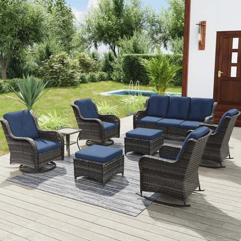 Lashaw 7 - Person Outdoor Seating Group with Cushions