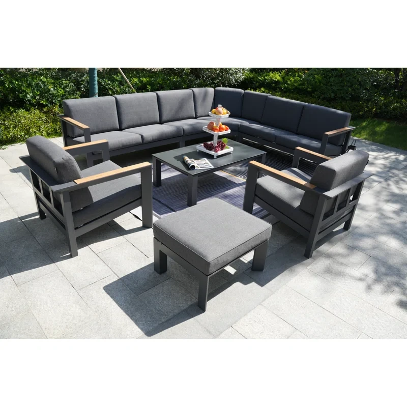 Caggiano 8 Piece Sectional Seating Group with Cushions