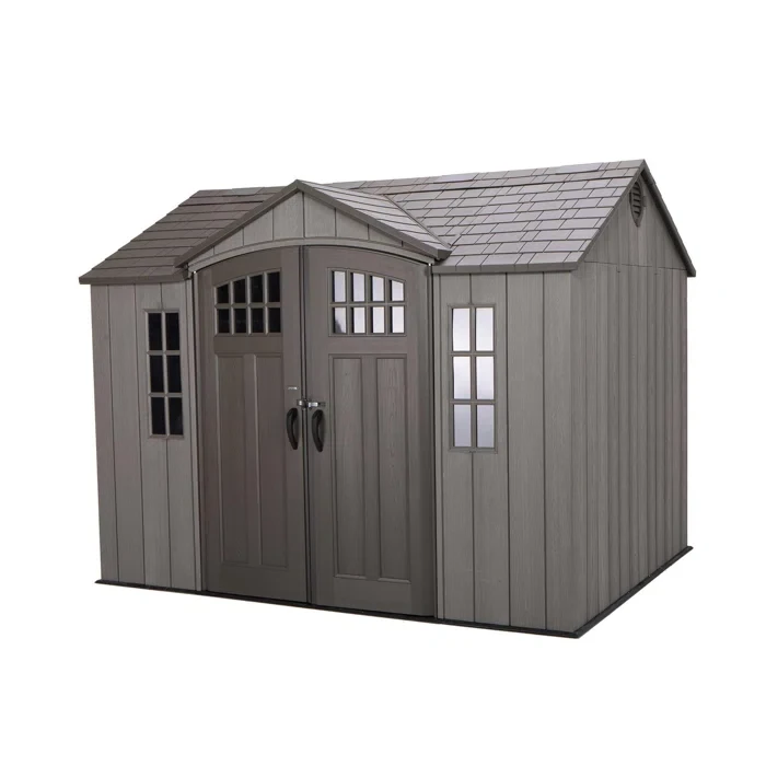 10 Ft. x 8 Ft. High-Density Polyethylene (Plastic) Steel Reinforced Outdoor Storage Shed