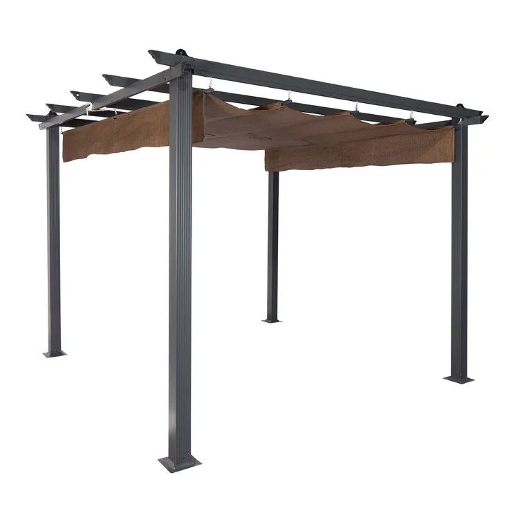 Aurora 9' W x 9' D Aluminum Pergola with Canopy