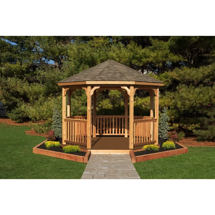 12 Ft. W x 12 Ft. D Solid Wood Patio Gazebo